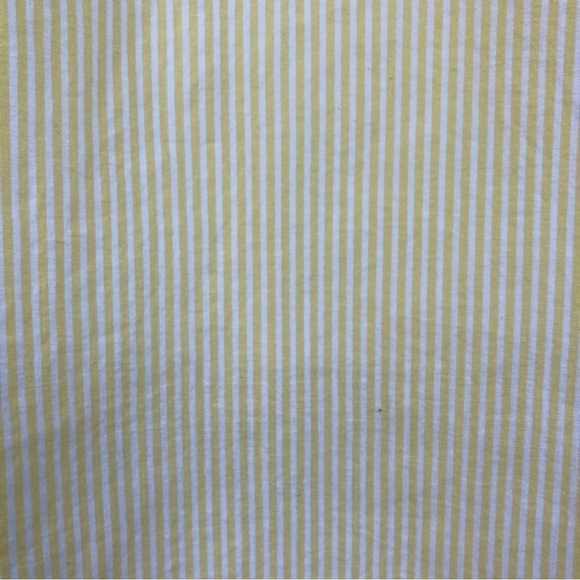 Fever Boho Peasant Blouse with Embroidered Bell Sleeves Yellow White Striped L - Picture 15 of 15